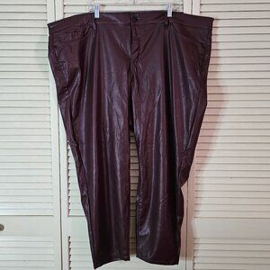 Torrid Burgundy Faux Leather Pants